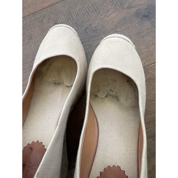 J. Crew Seville Canvas Espadrille Wedges Sandals Tan Women's Size US 9.5 - Picture 8 of 9